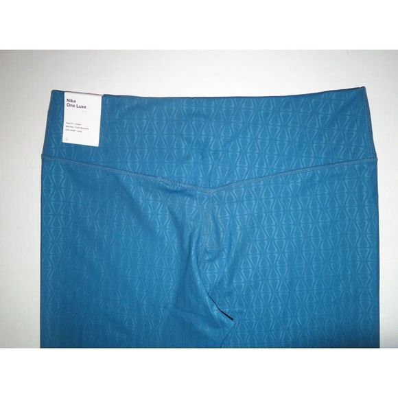 Nike DM7260 Women's Sz XL Marina Blue One Luxe Mid-Rise Printed Leggings $100 - Picture 4 of 11